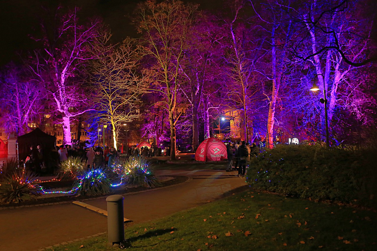 Рождественское световое шоу в Староместском парке, Вроцлав
